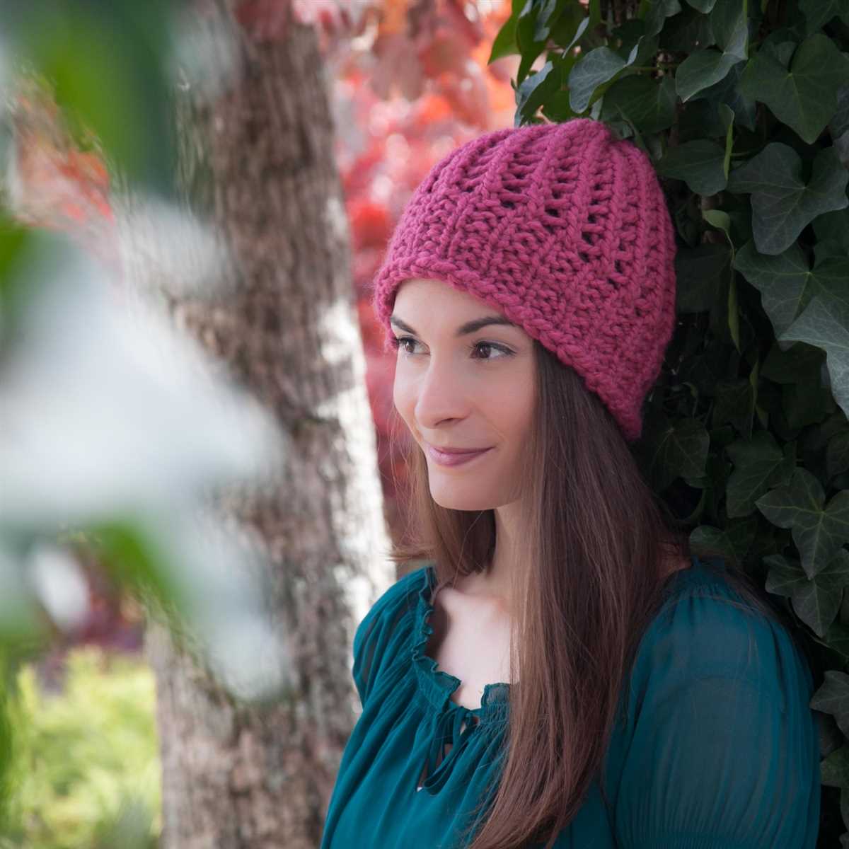 Free loom knit slouchy hat pattern
