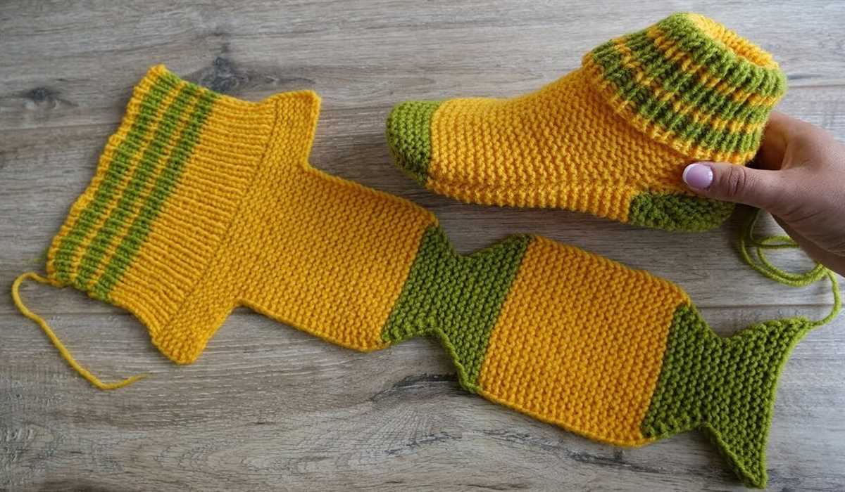 Easy bed socks knitting pattern 2 needles