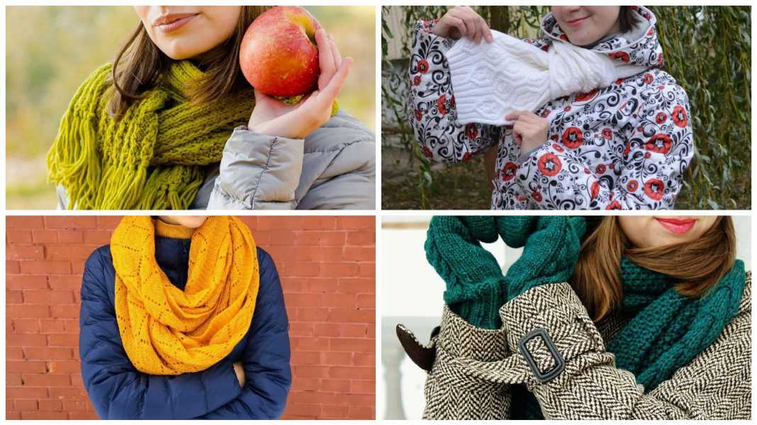 How to knit patterns in a scarf