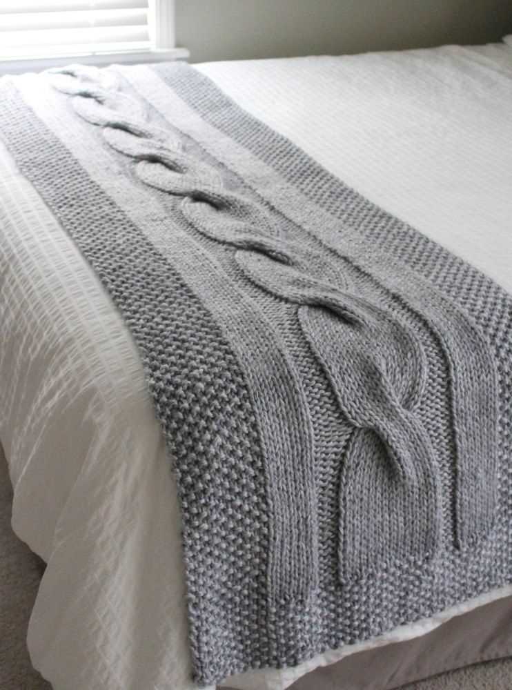 Free knitting pattern for bed throw