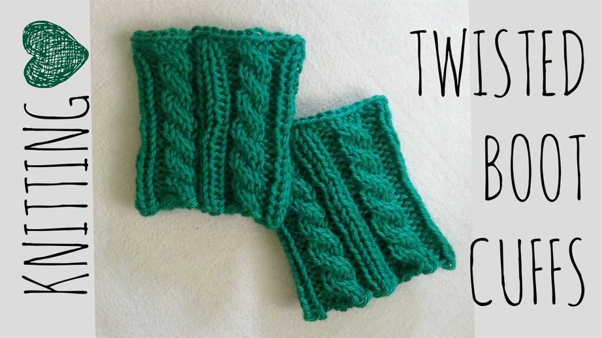 Knitting pattern boot cuffs