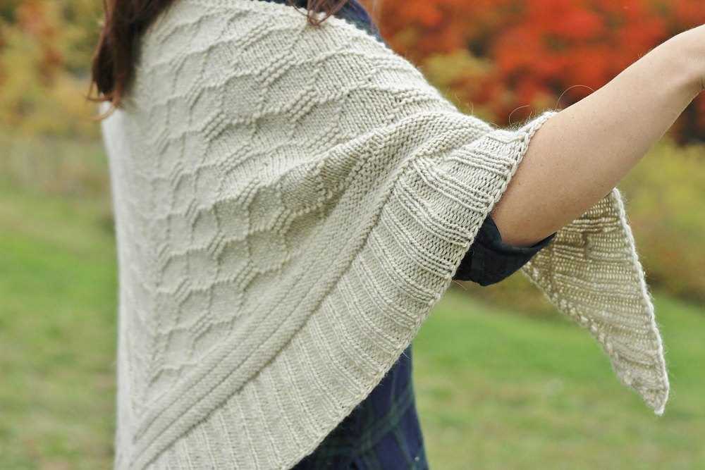 V shawl knitting pattern