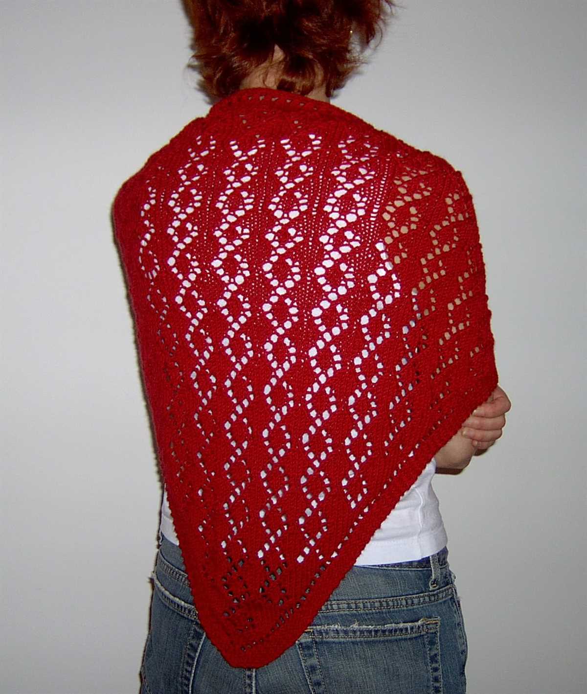 V shawl knitting pattern