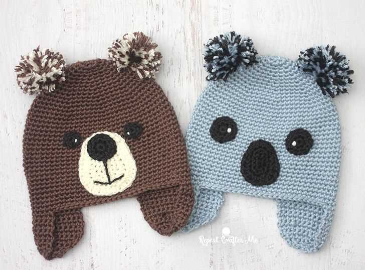 Koala hat knitting pattern