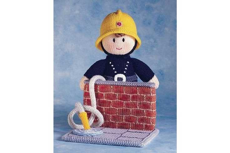 Knitted fireman pattern