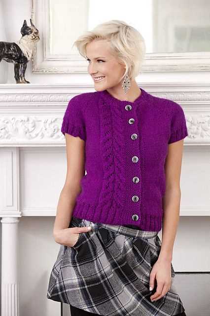 Knitting pattern short sleeve cardigan