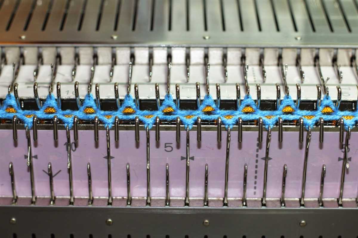Knitting machine pattern software
