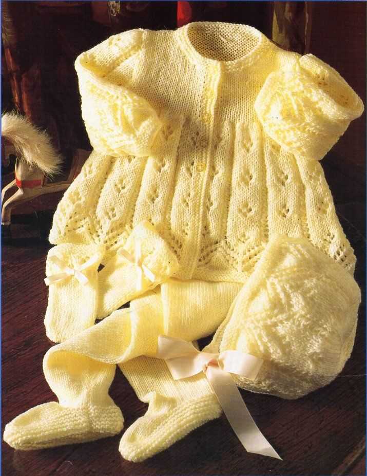 Baby set knitting patterns