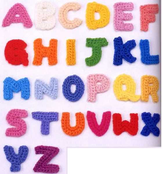 Alphabet knitting pattern