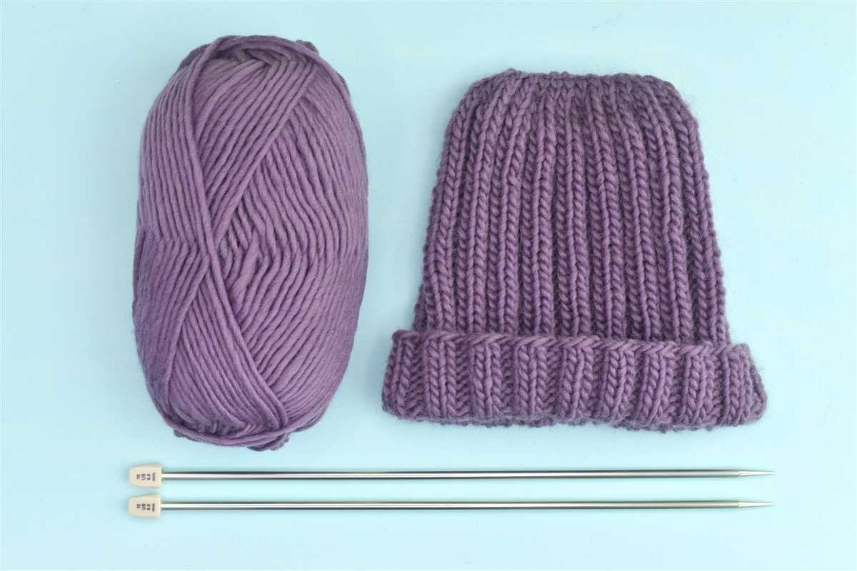 Knit hat with circular needles pattern
