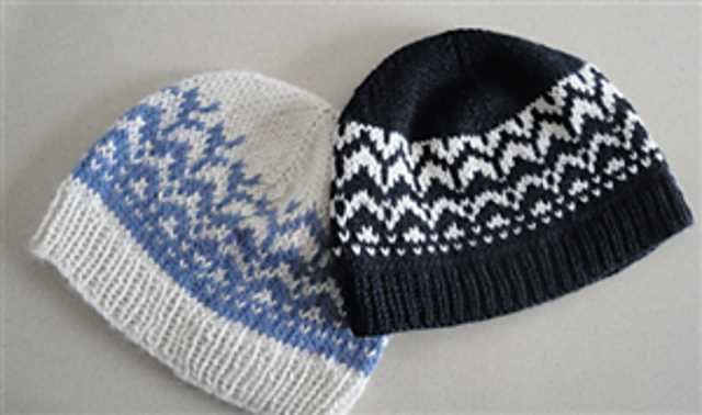 Two color beanie knitting pattern