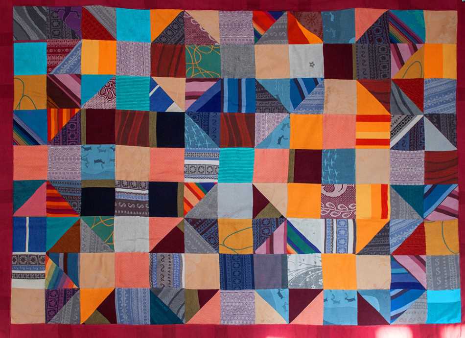 Chunky knit patchwork blanket pattern