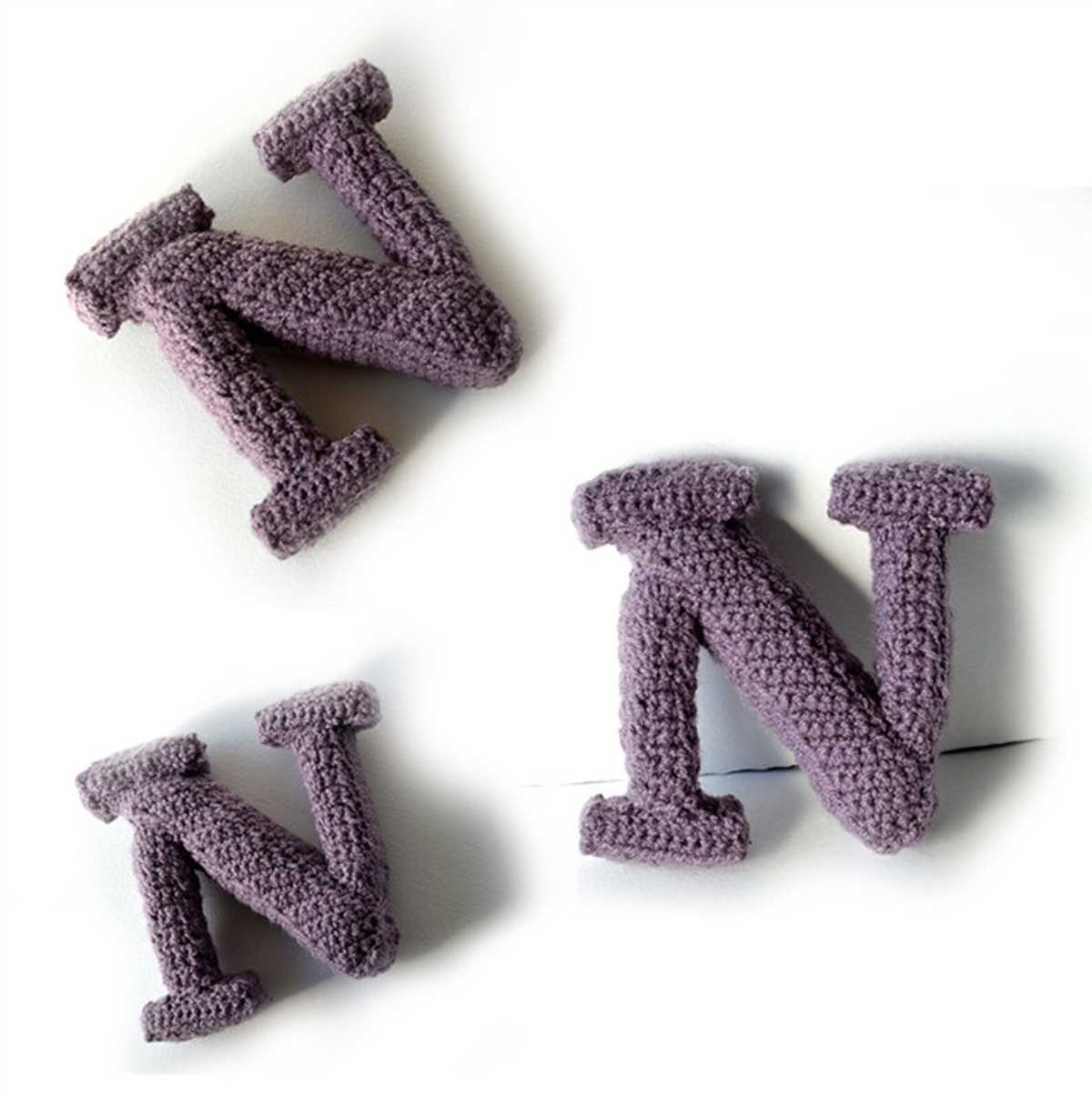 Knitted letter patterns