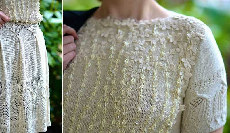 Hand knit wedding dress pattern
