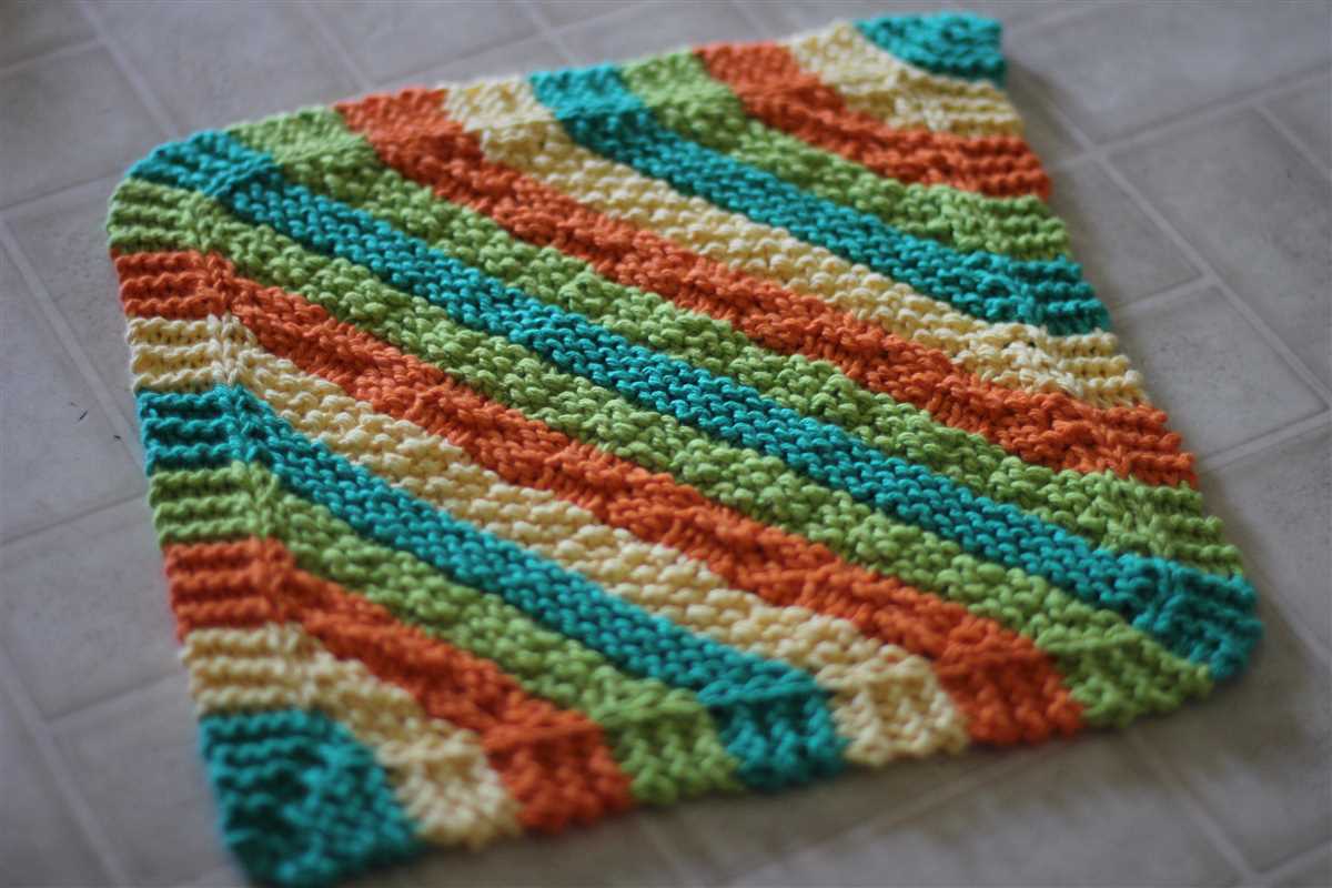 Knit dishcloth patterns