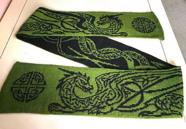 Celtic knit scarf pattern