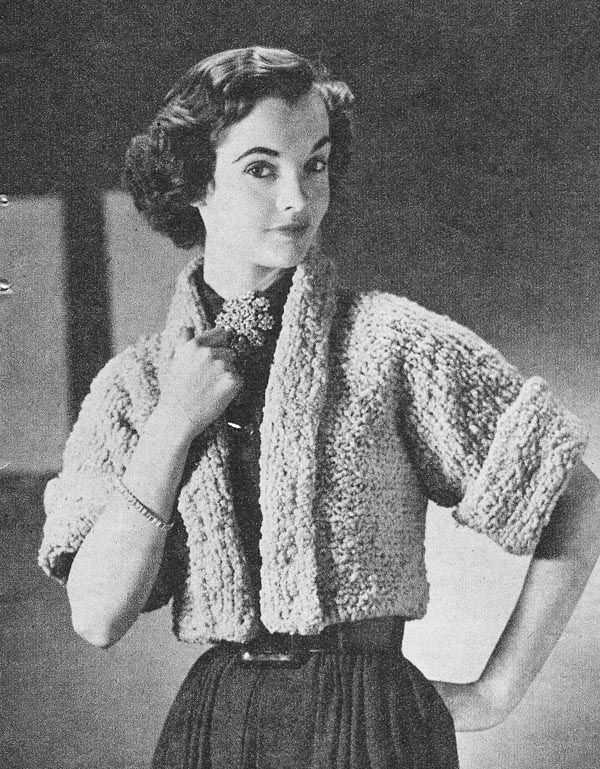 Vintage shrug knitting pattern