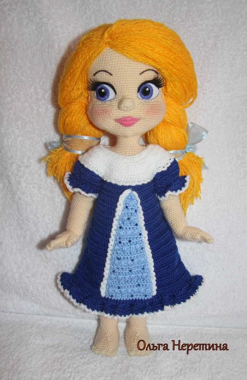 Cinderella doll knitting pattern