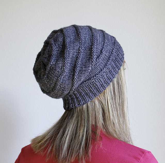 Simple slouchy hat knitting pattern free