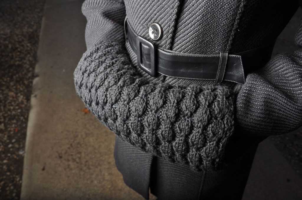 Hand muff knitting pattern