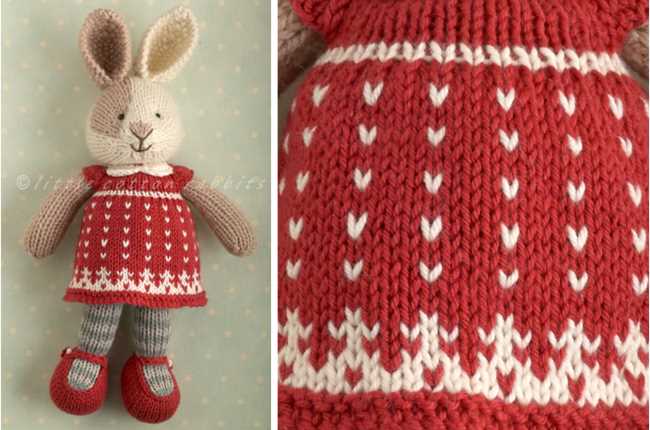 Christmas dress knitting pattern