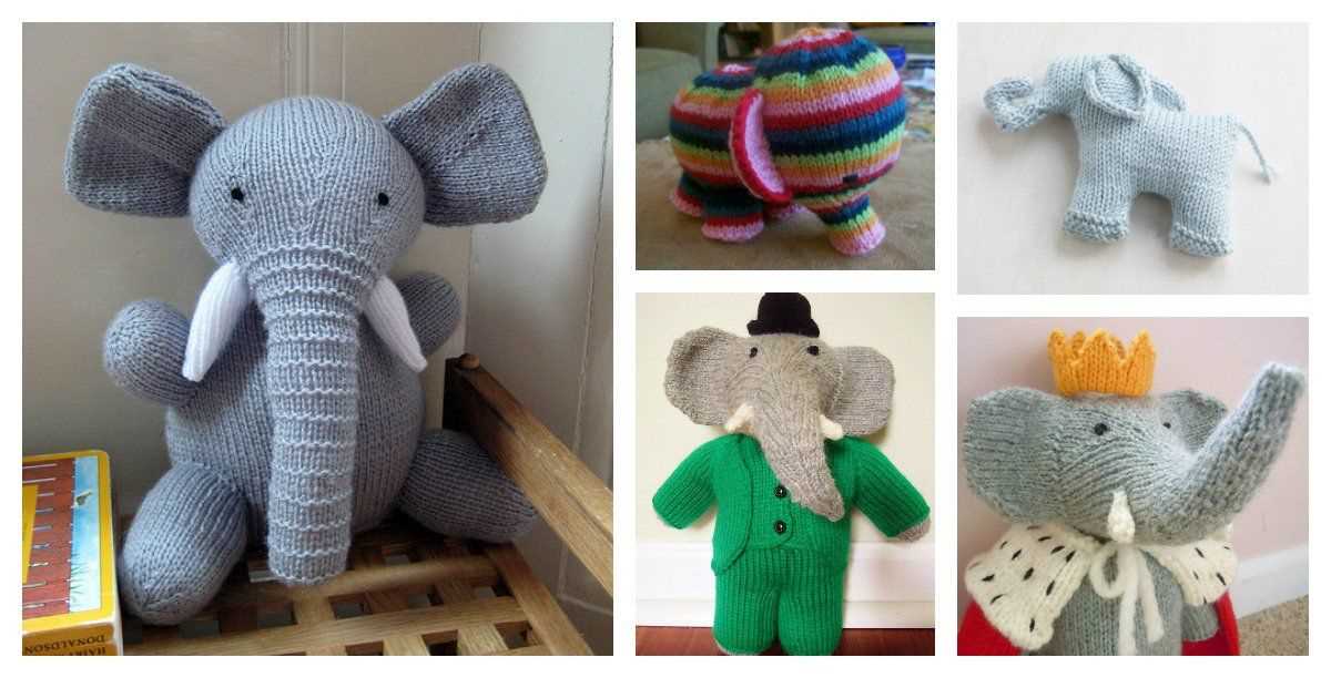 Free small elephant knitting pattern