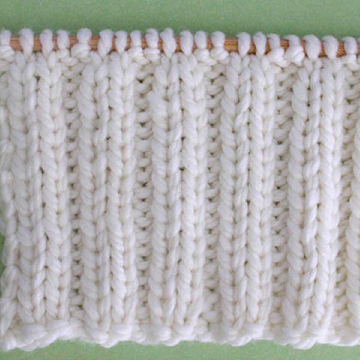 Knitting rib pattern
