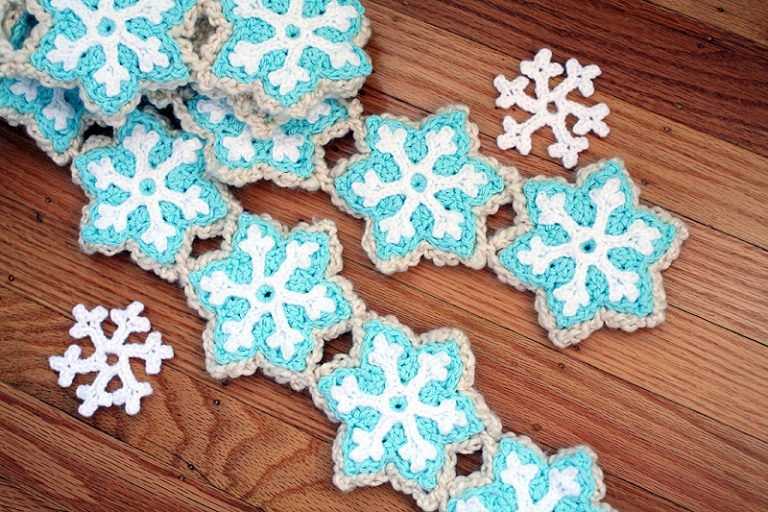 Free knitted snowflake dishcloth patterns