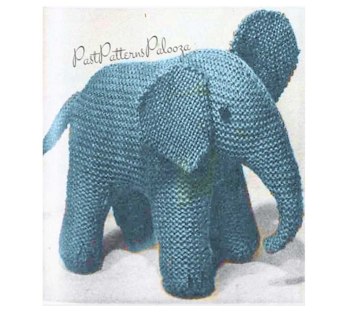 Free knitting pattern for elephant toy