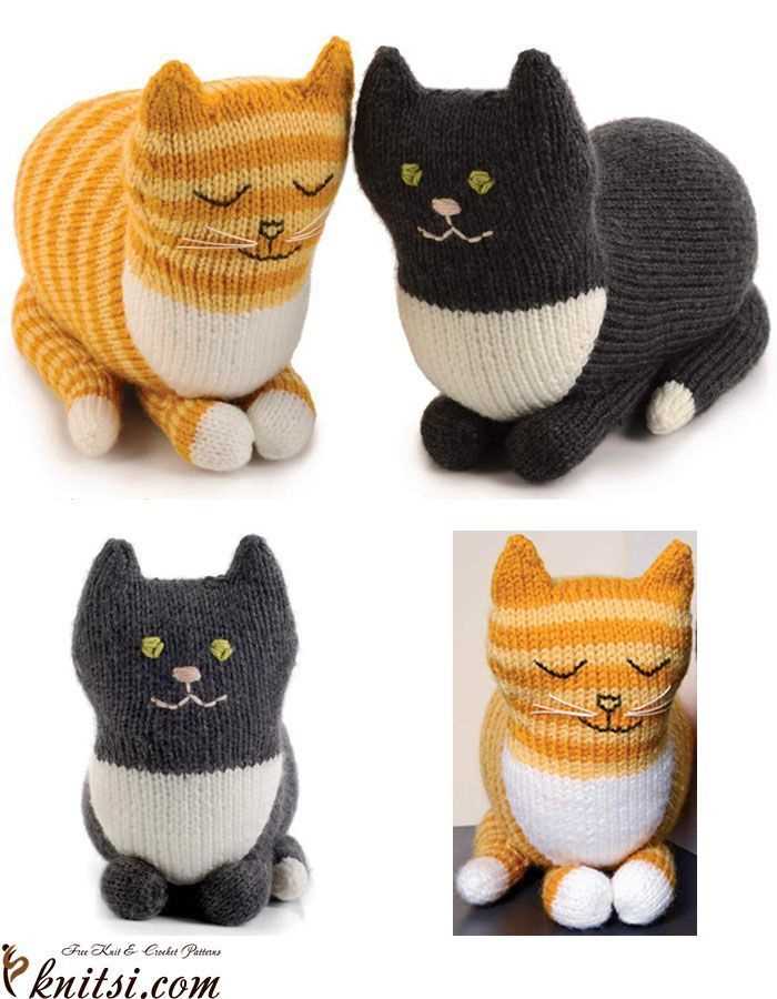 Stuffed cat knitting pattern free