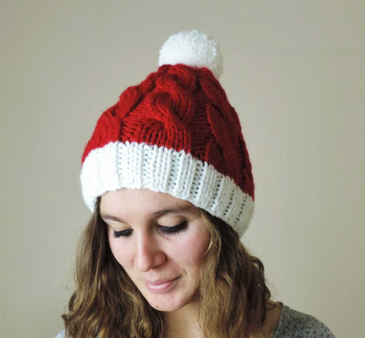 Christmas beanie knitting pattern