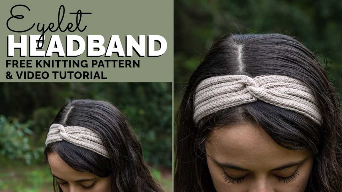 Knit headband with twist pattern