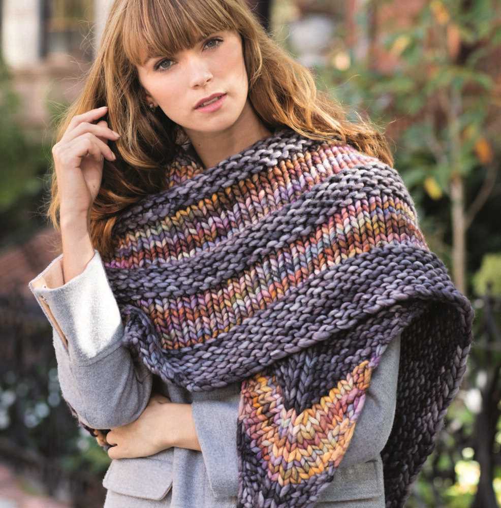 Bulky yarn scarf knit pattern