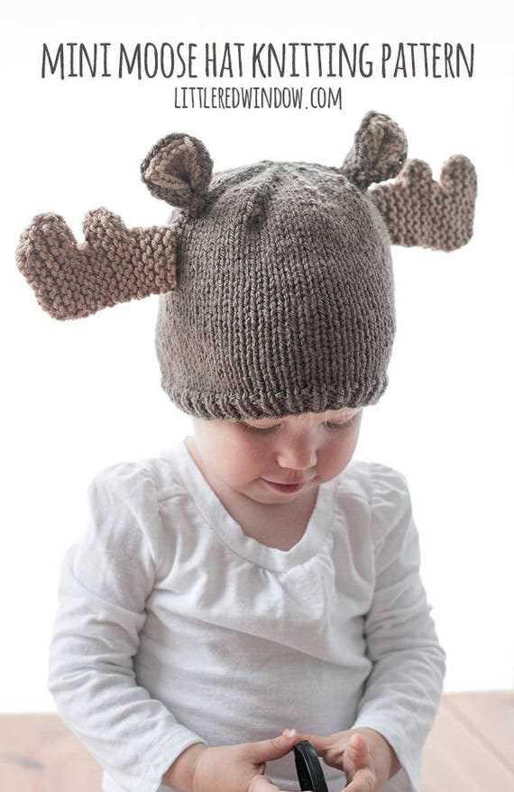Moose hat knitting pattern