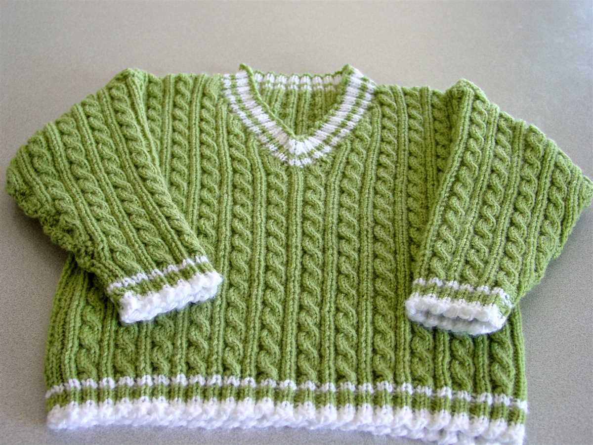 V neck sweater vest knitting pattern free