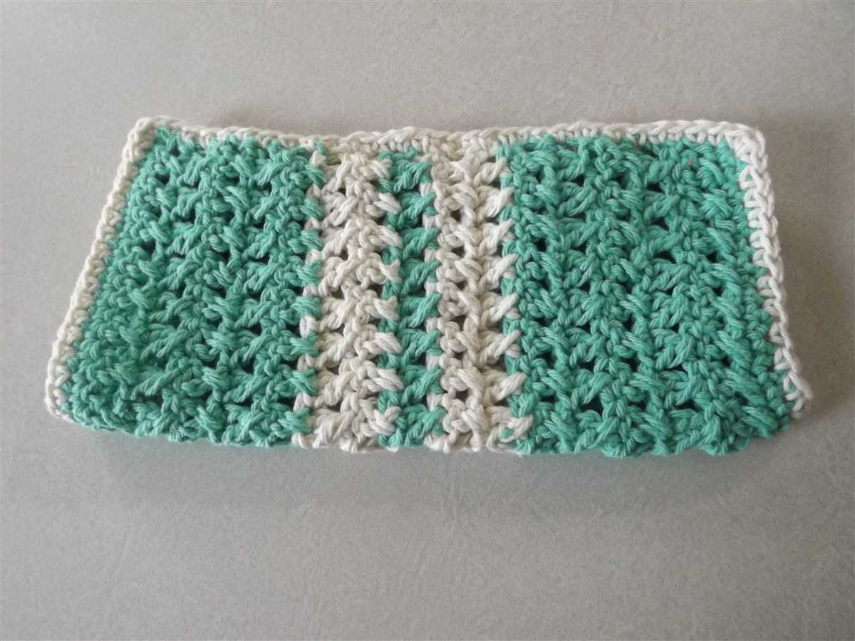 Diagonal knitted dishcloth pattern