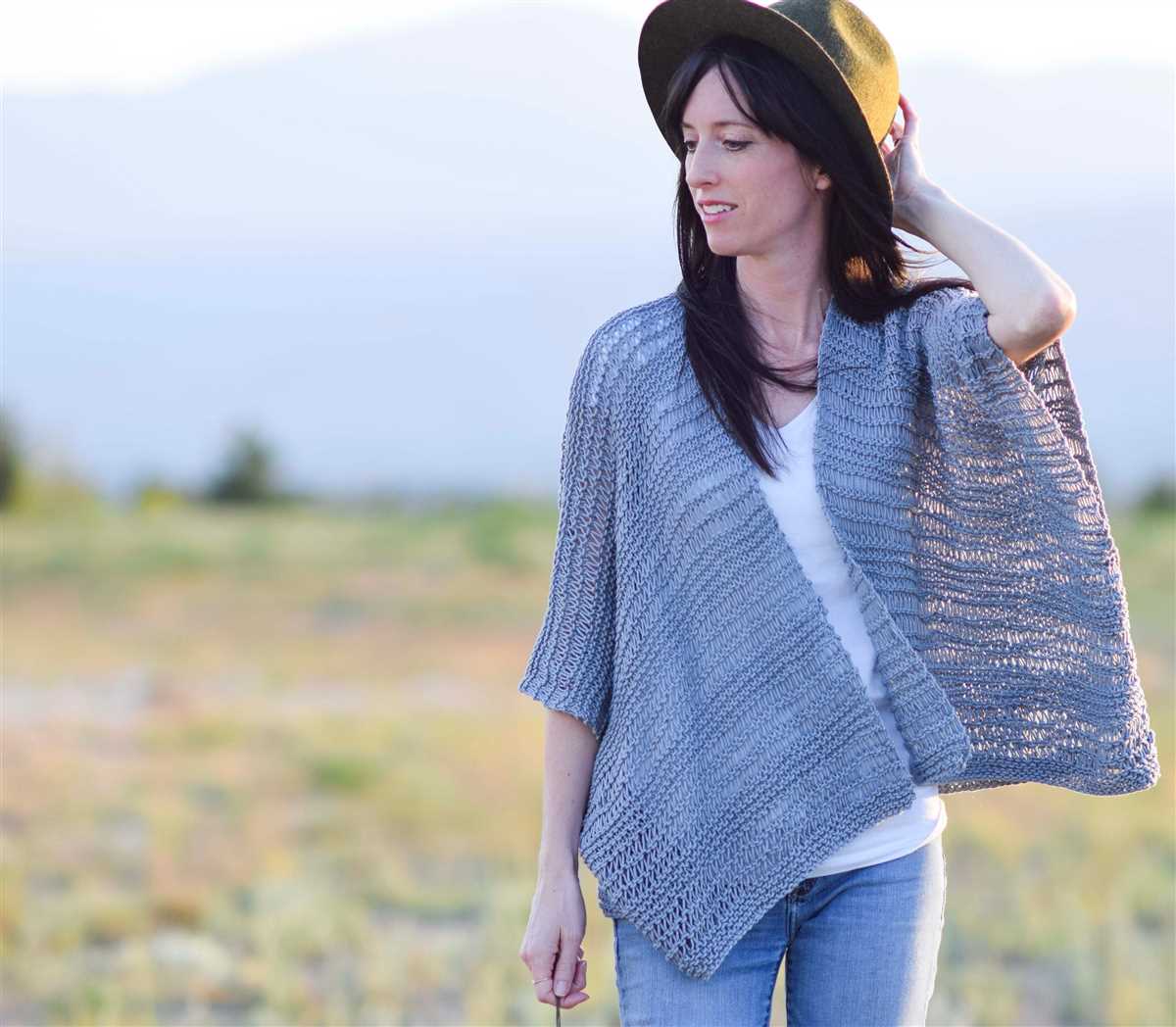 Knit kimono cardigan pattern
