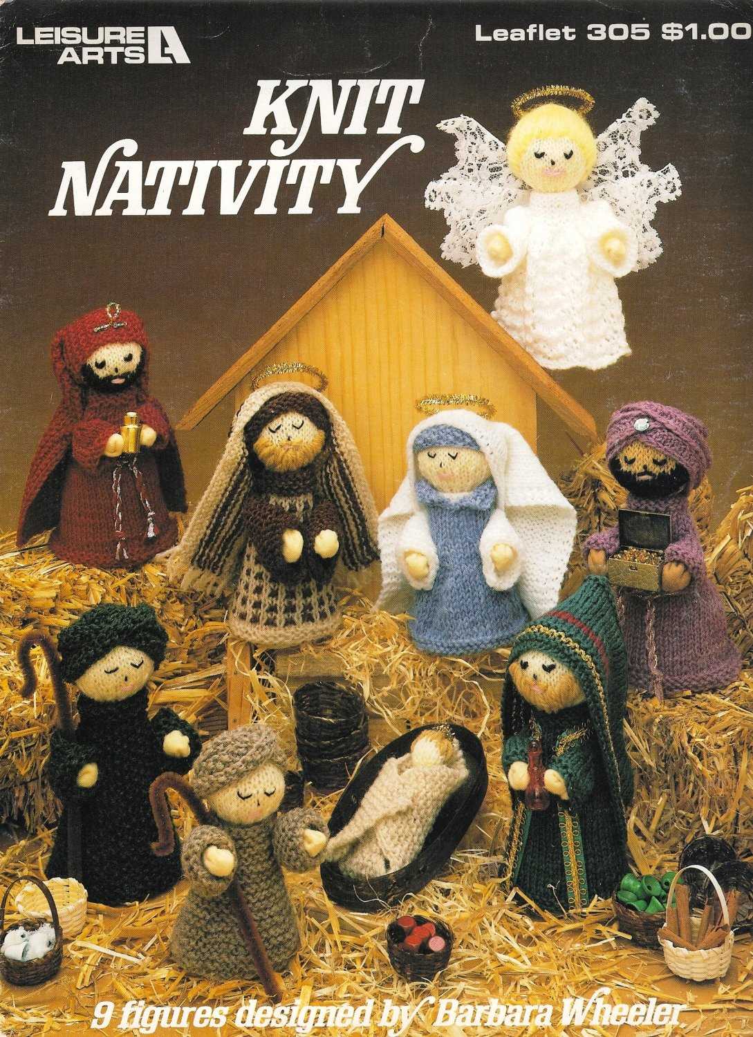 Knitted nativity figures pattern