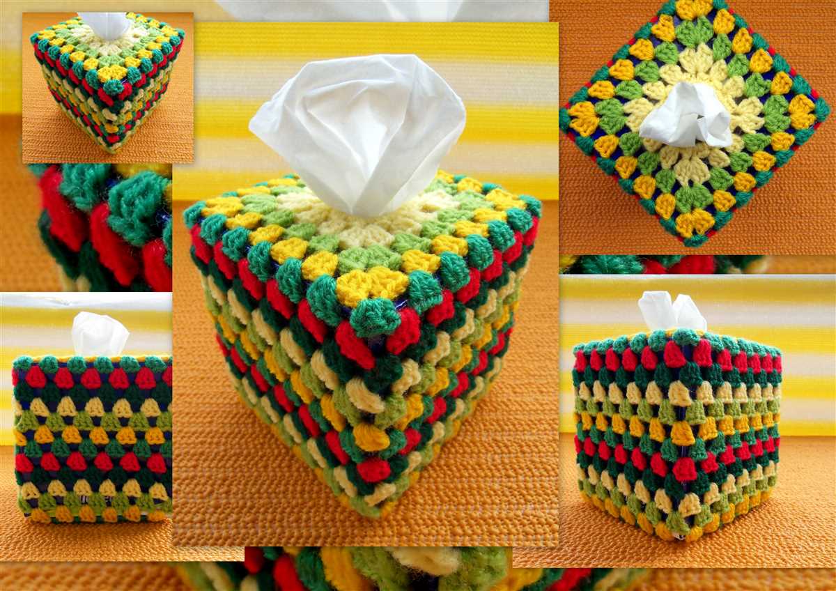 Knitted tissue box cover pattern