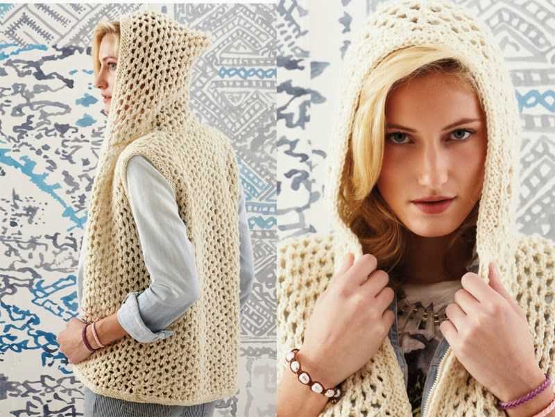 Knitted hooded sweater pattern