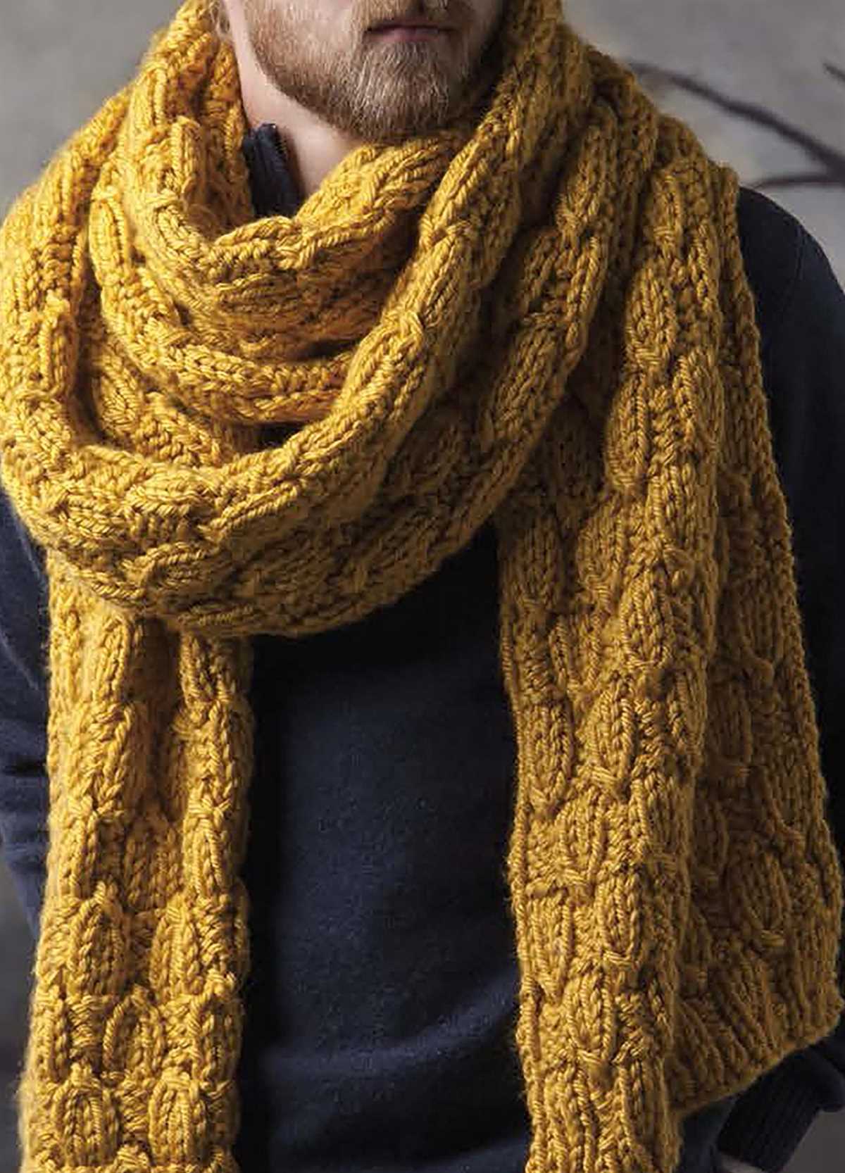 Mens scarf knitting pattern