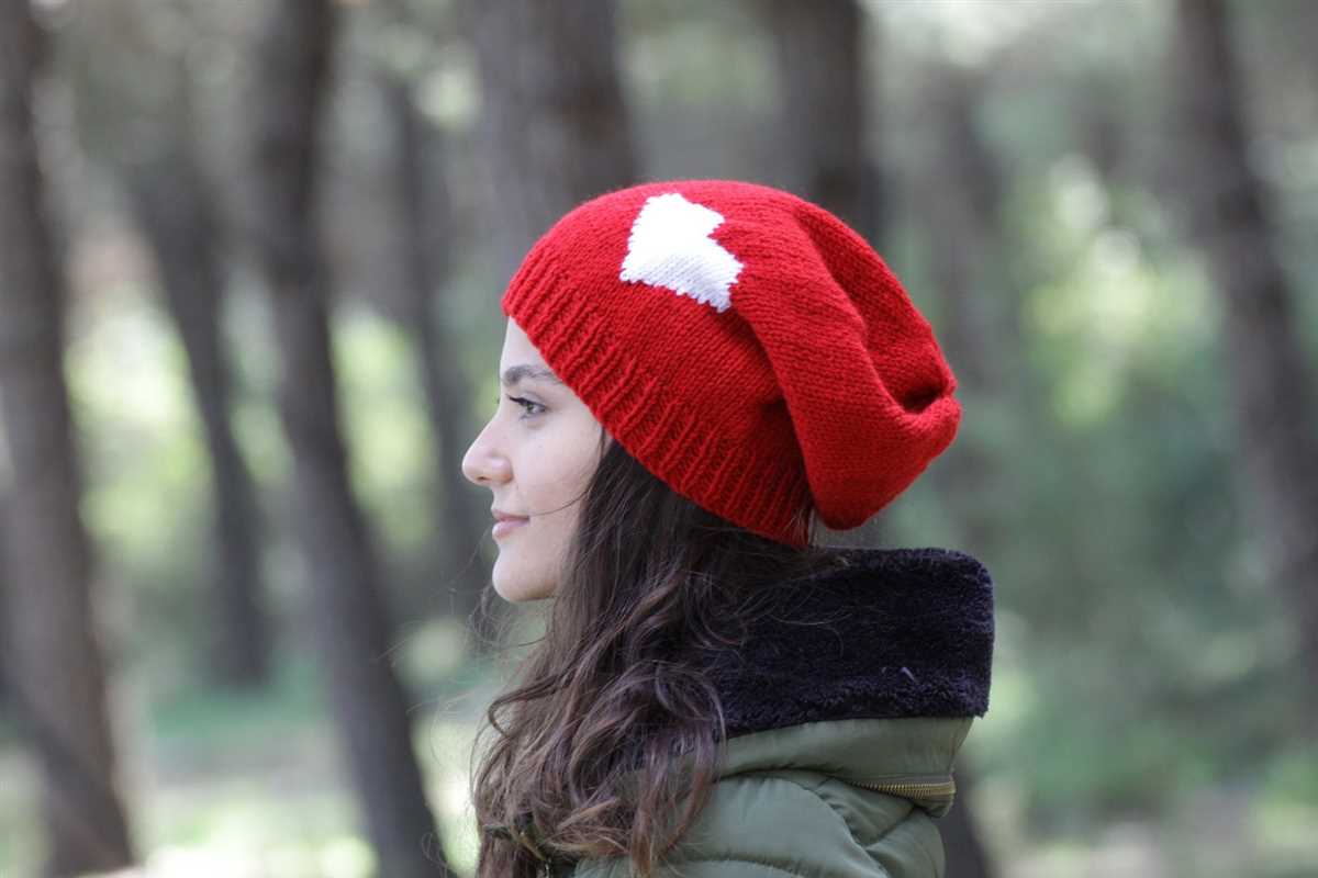 Red heart knit hat patterns