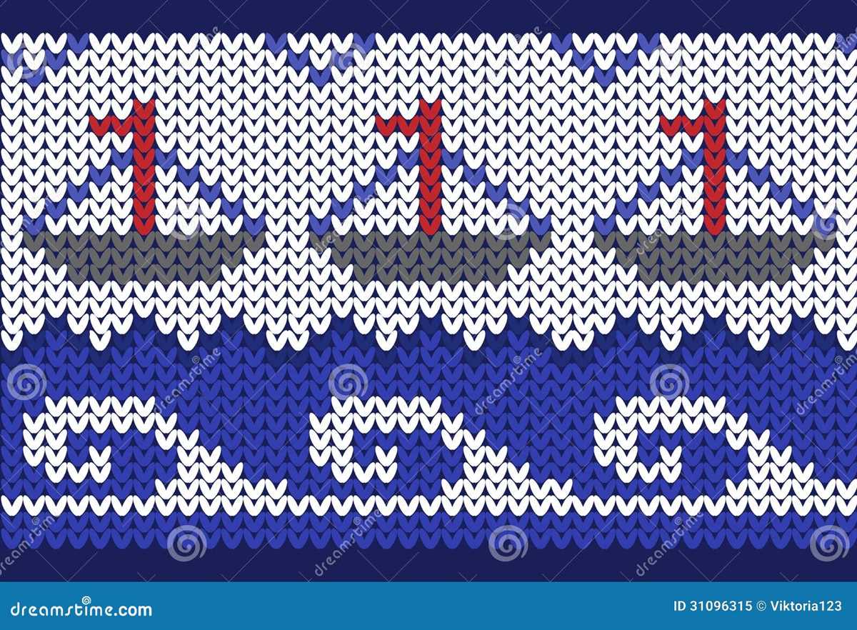 Knitted boat pattern