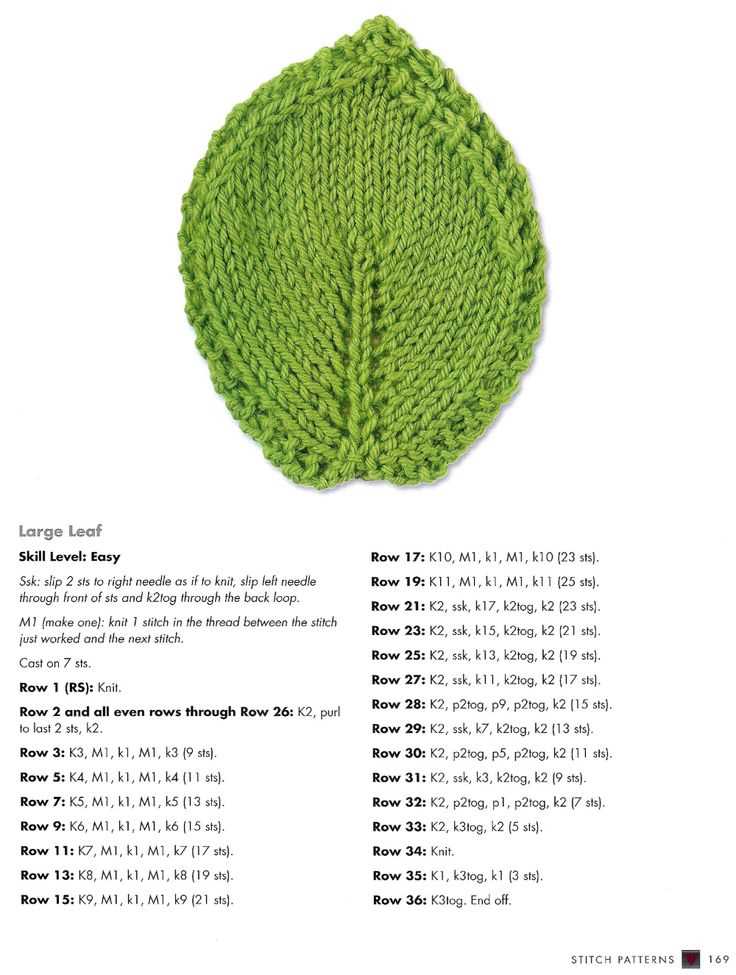 Leaf pattern knit