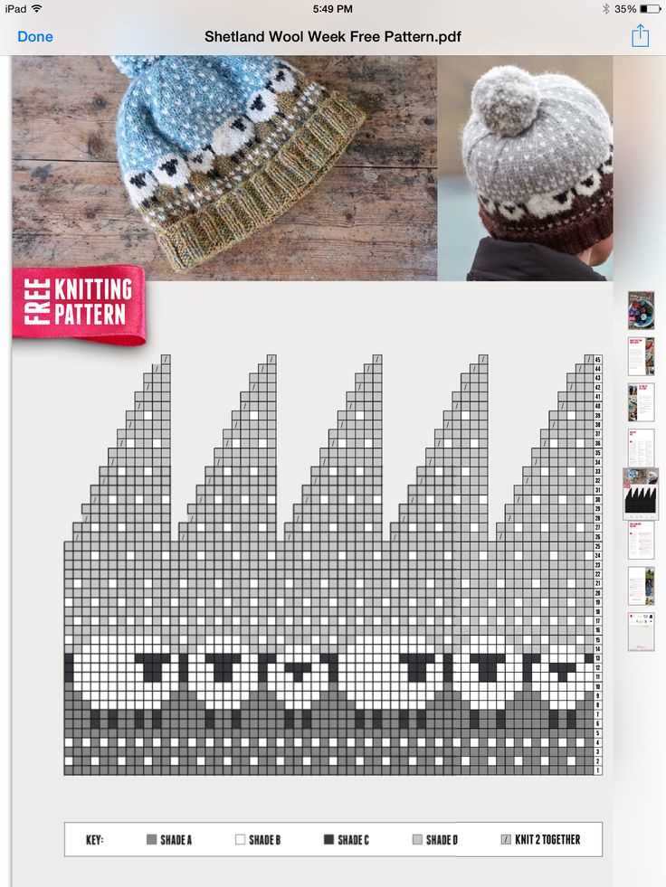 Sheep hat knitting pattern