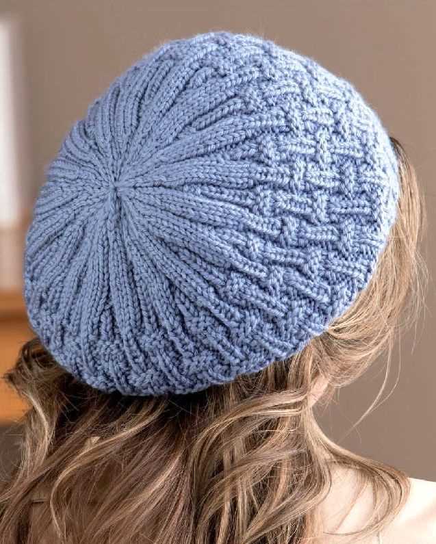Knitting beret hat pattern