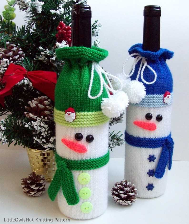 Wine bottle knitted covers patterns