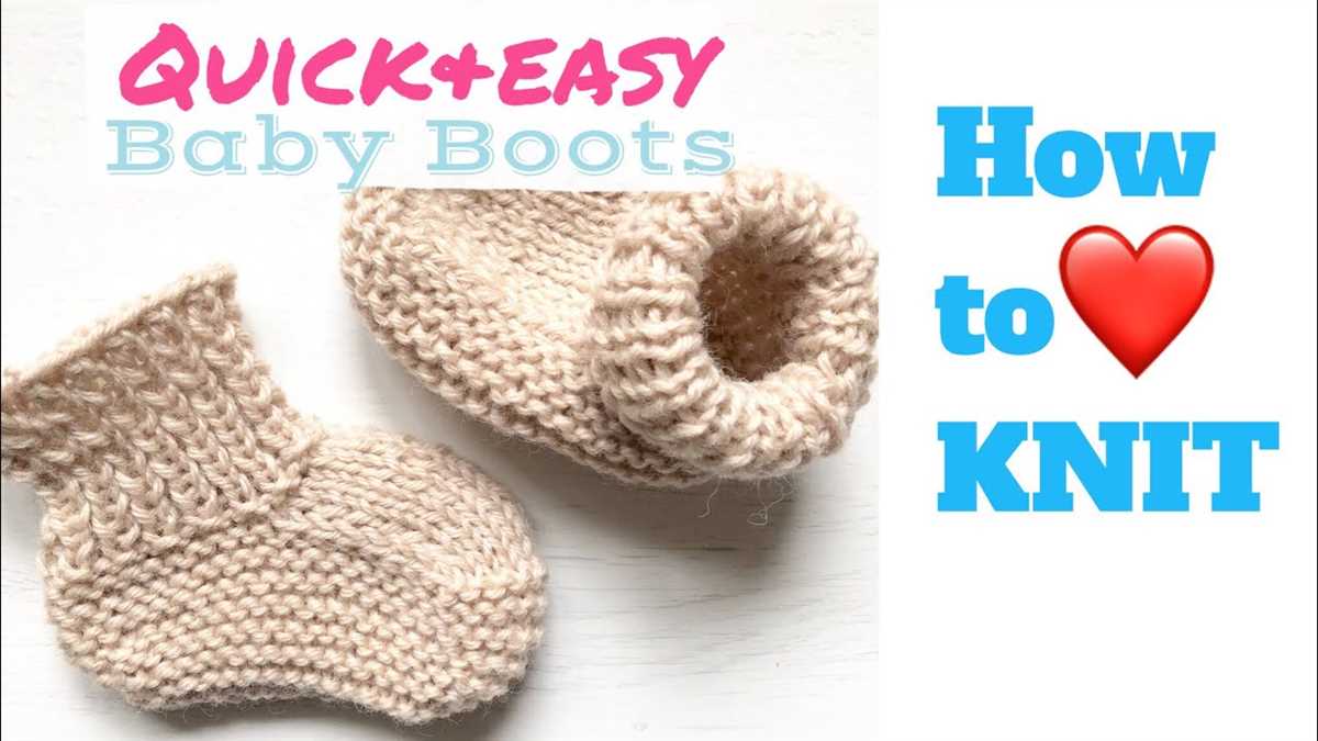 Baby booties knitting pattern for beginners