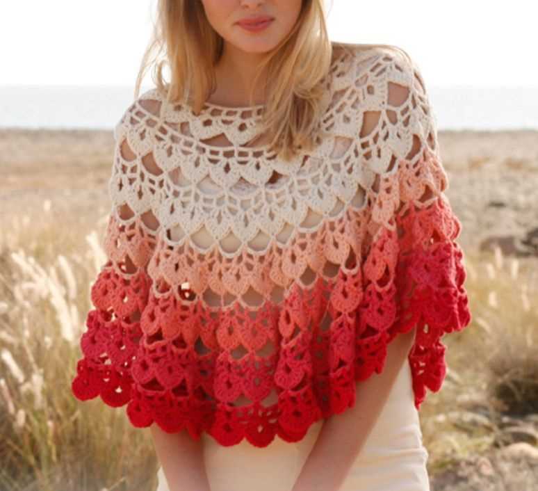 Lacy poncho knitting pattern free