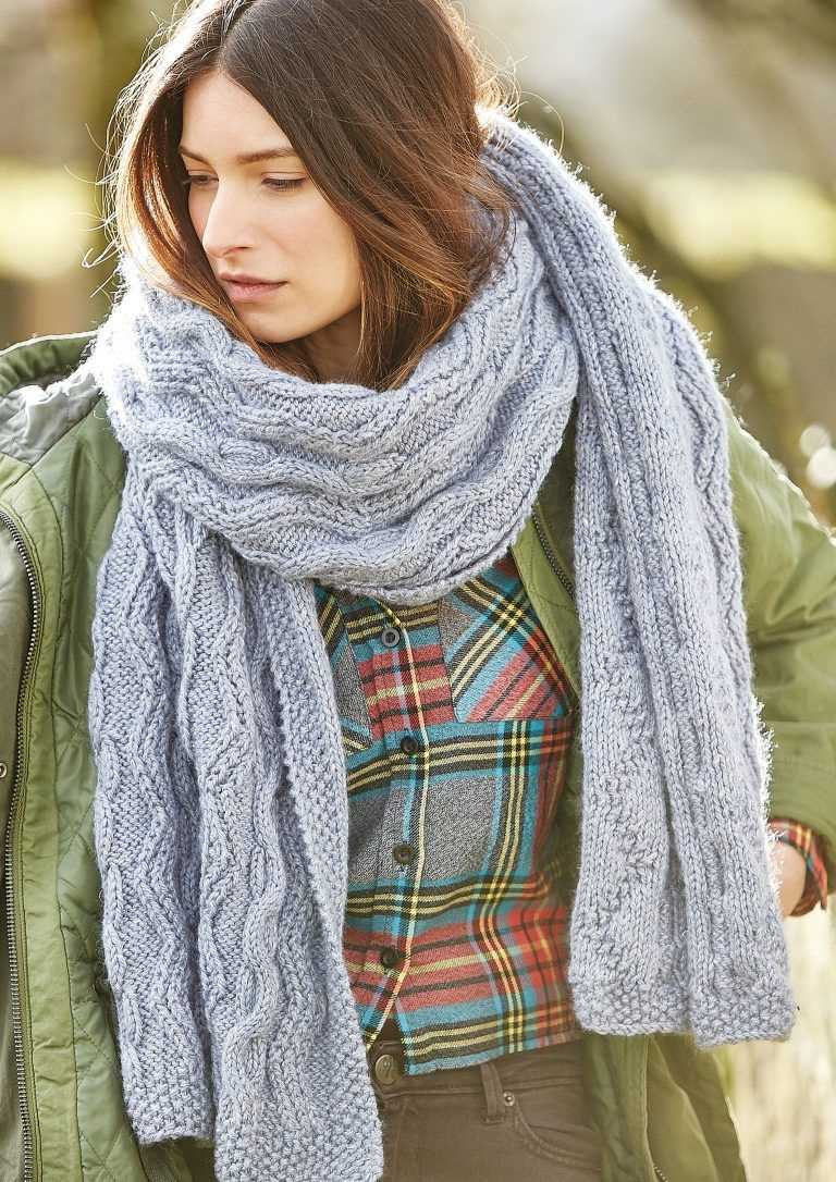 Knitted chunky scarf pattern free